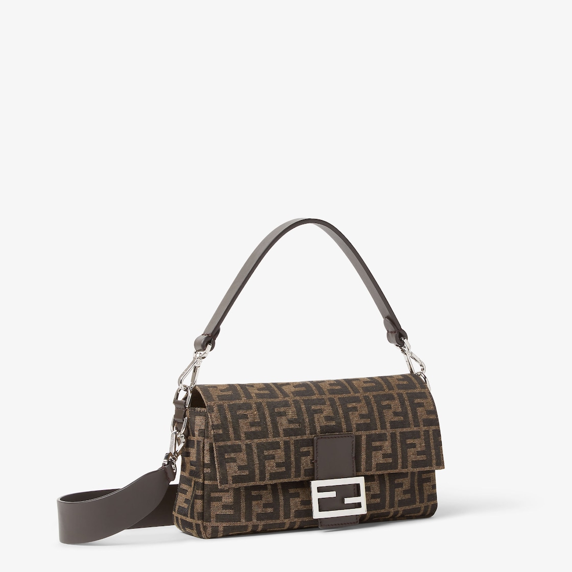 FENDI Baguette® Tobacco brown FF jacquard fabric bag - Image 5